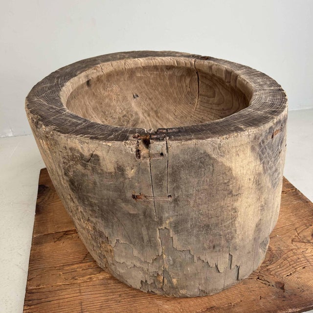Antique Japanese Rice Mortar, 1890s For Sale - Image 6 of 14