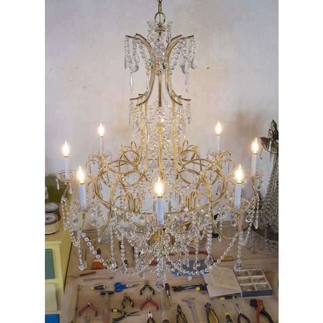 Vintage Chandelier in Golden Metal, 1980s For Sale - Image 12 of 16