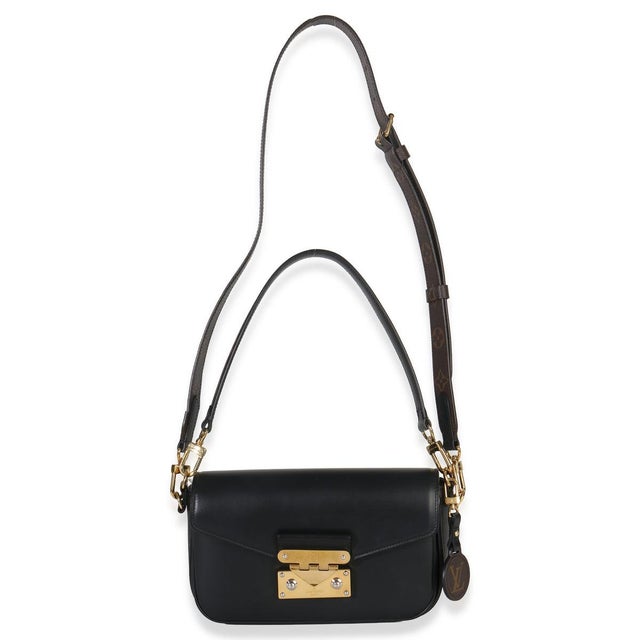 Black Black Calfskin Monogram Swing Bag For Sale - Image 8 of 9