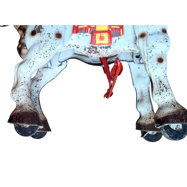 Rare Vintage 1940s Mobo Metal Bronco Toy Horse From England For Sale - Image 4 of 11