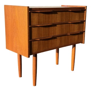 Vintage Danish Modern Teak 3 Drawer Commode Ejsing Møbelfabrik, 1960's Mid Century For Sale