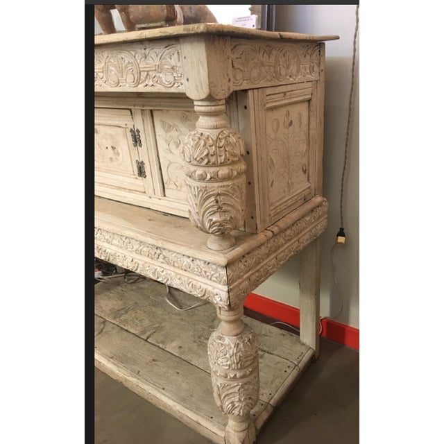 Early 19th. century colonial unique carved and inlaid sideboard-bar