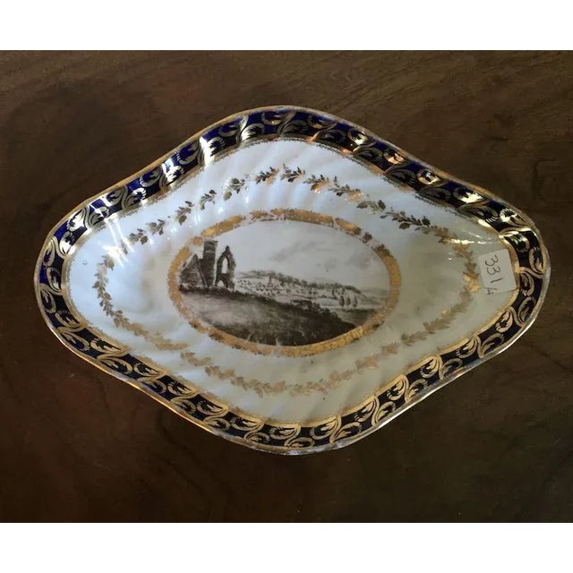 18th Century English George III Worcester Porcelain Lozenge Shape Dessert Dish Plate Droitwich Spa For Sale - Image 4 of 11