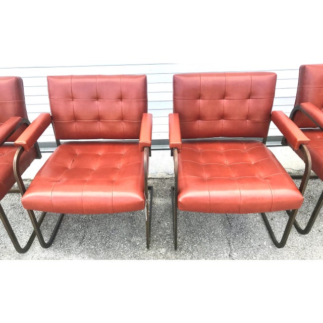 1960s Vintage Tufted Patrician Chairs - Set of 4 For Sale - Image 5 of 9