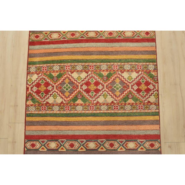 2020s Khorjin Runner 2’8” X 9’4” Multicolor Wool Tribal Hand-Knotted Oriental Rug For Sale - Image 5 of 13