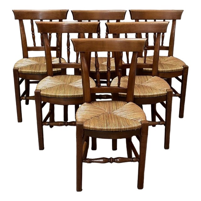 Late 19th Century Dining Chairs in Blonde Cherry, Set of 6 For Sale