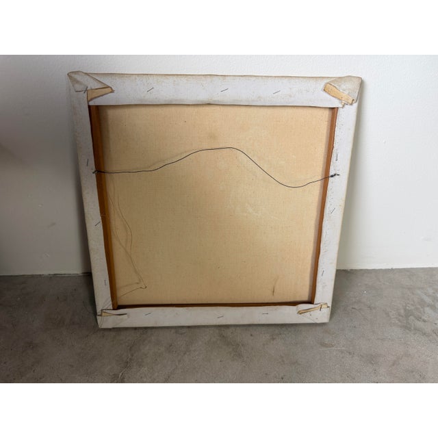 1970s C. Jackson Expressionist Abstract Oil on Canvas Painting – Signed For Sale - Image 12 of 12
