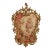 French Rococo Style Tapestry Wall Panel – Ornate Gold Leaf Frame With Floral & Scenic Textile Artwork For Sale