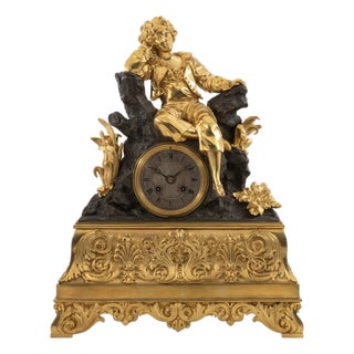 Antique French The Red Boy Clock, 1800s For Sale