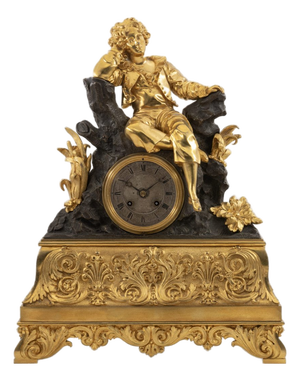 Antique French The Red Boy Clock, 1800s
