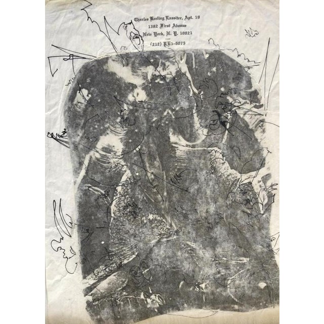 Late 20th Century Charles Keeling Lassiter, Portrait, 1980, Mixed Media For Sale - Image 5 of 5