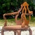 Vintage Boho Italian Fruitwood Venetian Style Cane Chair For Sale - Image 13 of 14