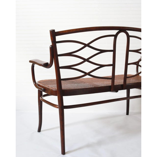 Thonet 19th Century Original Thonet Bench, Settee No. 1 For Sale - Image 4 of 12