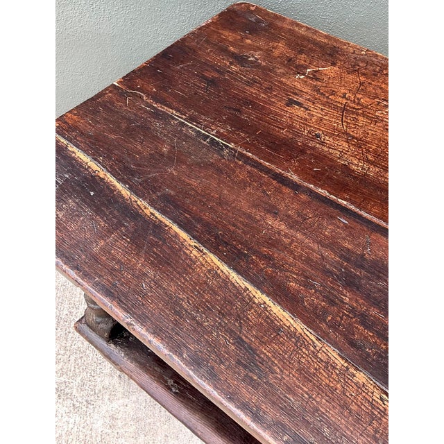 Vintage Monumental Belgian Wood Farmhouse Table For Sale - Image 11 of 18