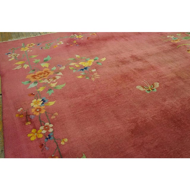 Textile 1930s Square Chinese Art Deco Carpet ( 11'8" x 12' - 355 x 365 cm ) For Sale - Image 7 of 7