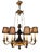 Large Italian Empire Style Chandelier with Tôle and Gilt Bronze Details, 1940s For Sale