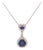 Sapphire and Diamond Platinum Mini Pendant Necklace - Fei Liu For Sale