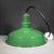 Vintage 18" Enameled Porcelain Green Industrial Pendant Lights c.1930-Set of 3 For Sale - Image 16 of 16