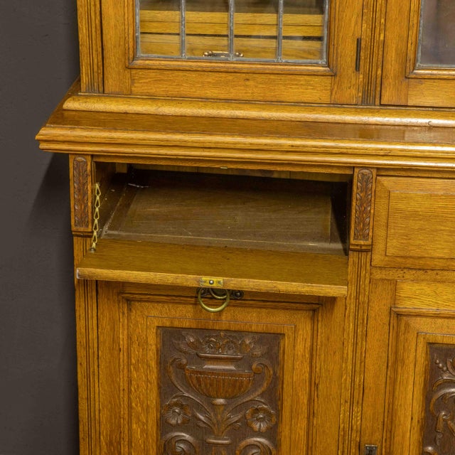 Art Nouveau Bookcase in Oak For Sale - Image 3 of 12