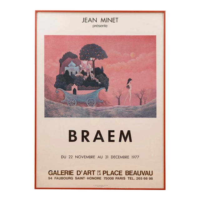1977 Georges Braem Framed Exhibition Poster For Sale