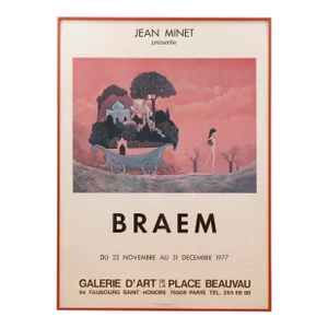 1977 Georges Braem Framed Exhibition Poster