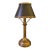 Chapman & Myers for Visual Comfort Brass Library Table Lamp With Black Metal Shade For Sale