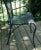 Ebony Woodard/Salterini Wrought Iron Patio Set, Round Table, 4 Chairs For Sale - Image 8 of 14
