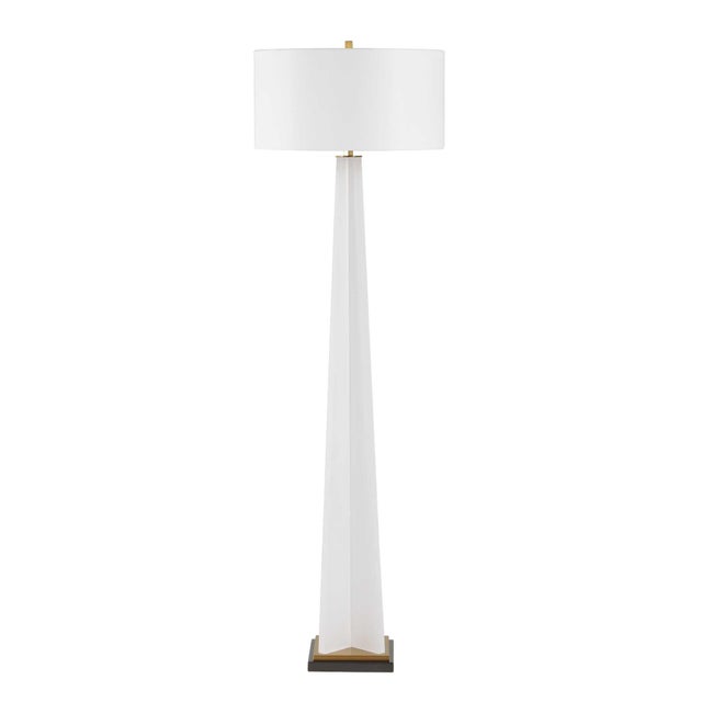 White Rosin White Floor Lamp For Sale - Image 8 of 10