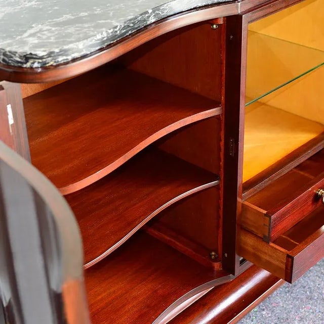 Art Deco Sideboard with Glass Cabinet For Sale - Image 3 of 7
