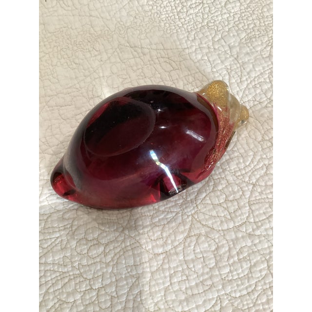 1950s Murano Ruby & Gold Leaf Glass Bowl by Flavio Poli/Seguso For Sale - Image 5 of 8