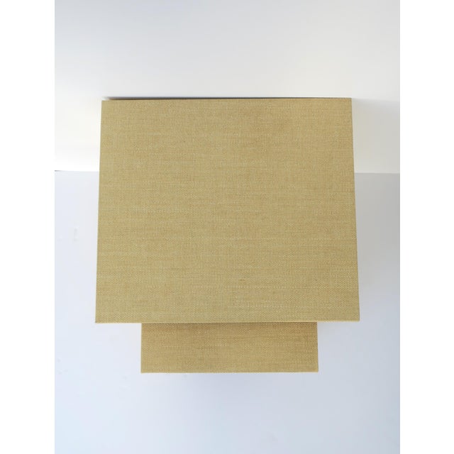 Cloth Wrapped Nesting Tables - Set of 2 For Sale - Image 13 of 15