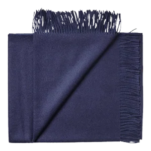 Solid Baby Alpaca Wrap / Throw - Navy