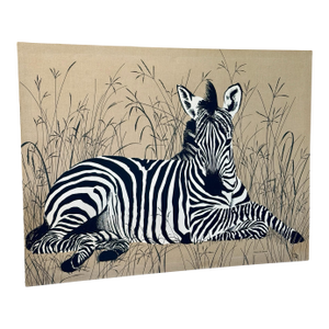 Mid-20th Century Zebra Textile Wall Art by Gloria Eriksen