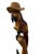 Folk Art Vintage Folk Art Wood Sculpture Parrot Hand Carved & Painted 41” For Sale - Image 3 of 12