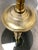Metal Modernist Faux Bamboo Chrome & Brass Floor Lamp With Glass Tray Table in Mastercraft For Sale - Image 7 of 13