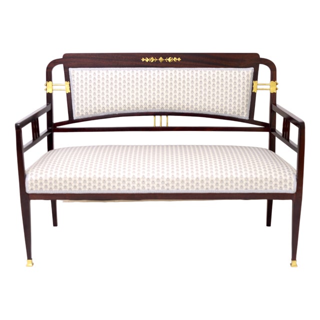 Vintage Art Nouveau Viennese Bench For Sale