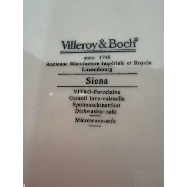 1990s Villeroy & Boch Siena Vitro-Porcelaine 9-Inch Round Vegetable Serving Bowl For Sale In Los Angeles - Image 6 of 6