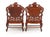 Chinese Mid 20th Century Pair of Chinese Dragon Rosewood Armchairs With Matching Dream Stone Inserts, Elaborate Carving and Handmade Needlepoint Seat Cushions For Sale - Image 3 of 18