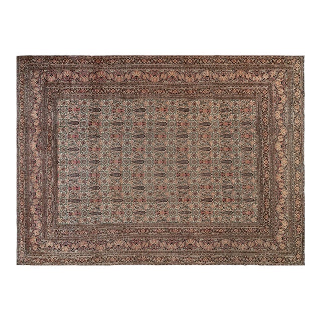 Authentic Persian Khorassan Handmade Wool Carpet For Sale