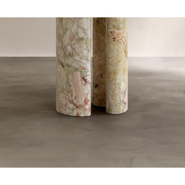 Contemporary Roman Dining Table III in Verde Breccia Marble by Paloma Editions For Sale - Image 3 of 7