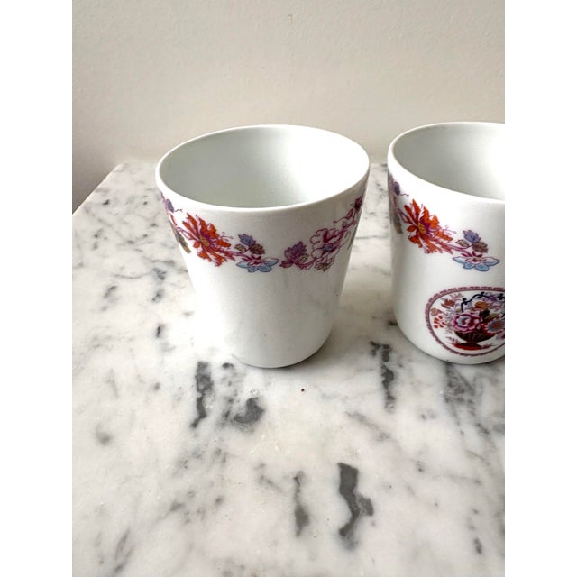 French Limoges France Hand Painted Porcelain Cups, Set of 4 For Sale - Image 3 of 6