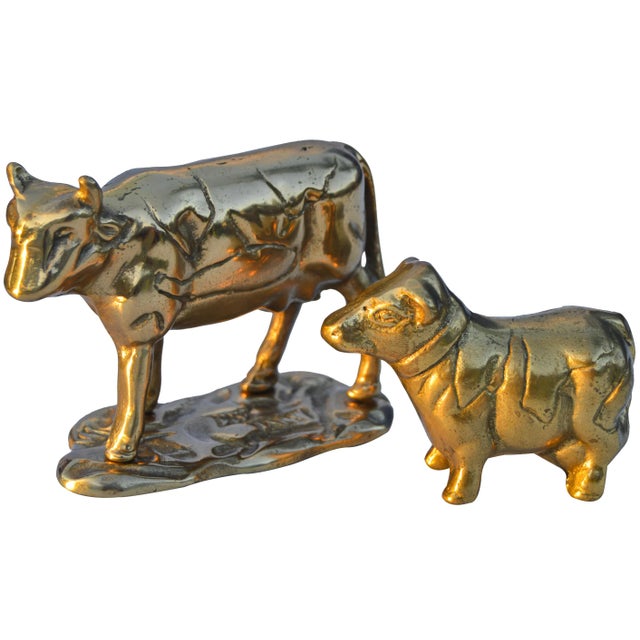 Midcentury Brass Cow & Calf, S/2 Chairish
