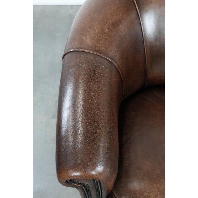 Animal Skin Club Chairs in Sheepskin Leather, Set of 2 For Sale - Image 7 of 16