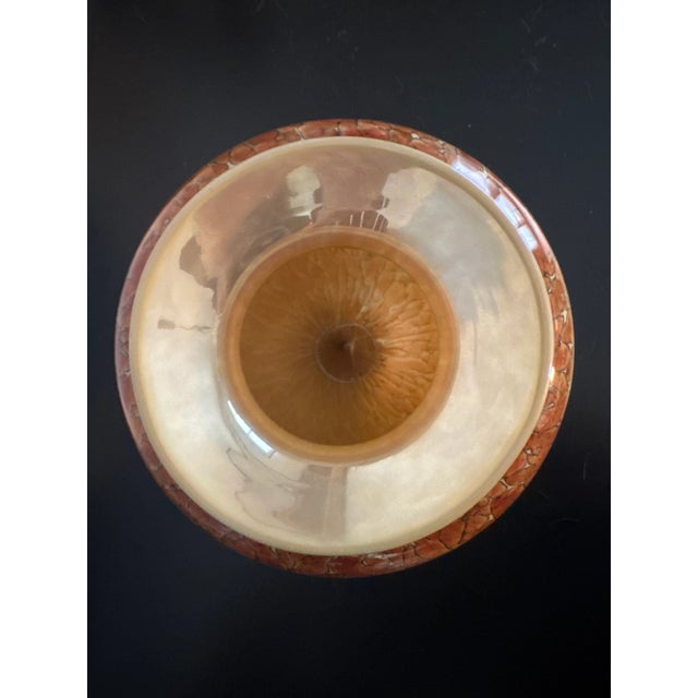 This is a Murano style art glass vase, signed on the bottom. This gorgeous masterpiece of studio art glass is hand-made...