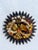 Verified Juliana (DeLizza & Elster) sunburst brooch and matching clip earrings from the mid-1960's featuring the chalk...