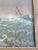 Antique Sheraton Giltwood Mirror With Lyre Frame & Coastal Seascape Oil Painting For Sale In Boston - Image 6 of 10