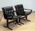 Set of Siesta Dining or Desk Chairs in Black Leather by Ingmar Relling Westnova for Westnofa, 1960s For Sale - Image 3 of 11