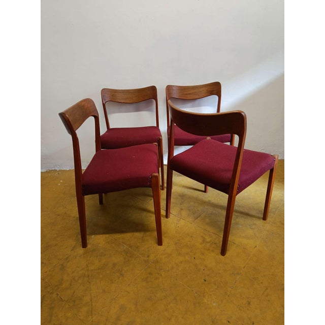 1950s Danish Chairs by Henning Kjærnulf, 1950s, Set of 4 For Sale - Image 5 of 8