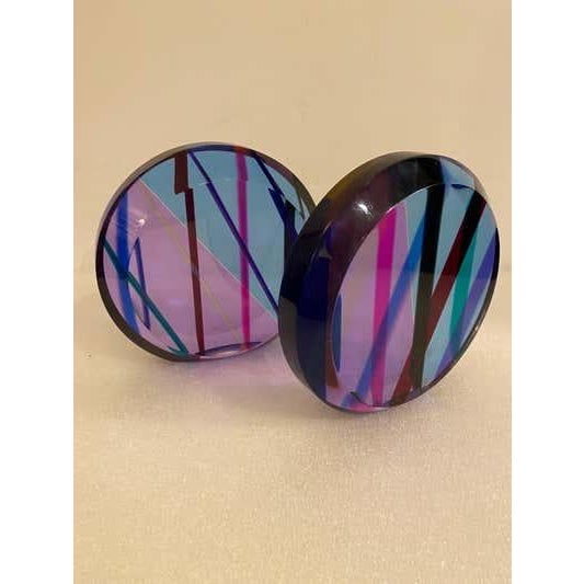 Late 20th Century Late 20th Century Pair Lucite Sculptures in the style of Charles Hollis Jones For Sale - Image 5 of 7