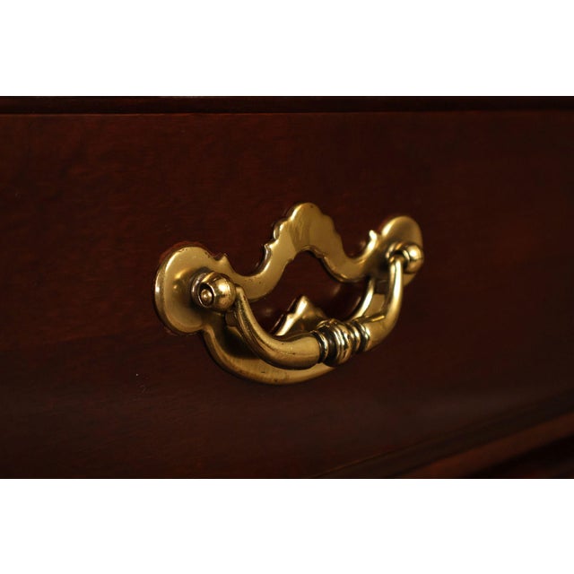 Thomasville 'Collectors Cherry' Triple Dresser with Tri-Fold Mirror For Sale - Image 11 of 18